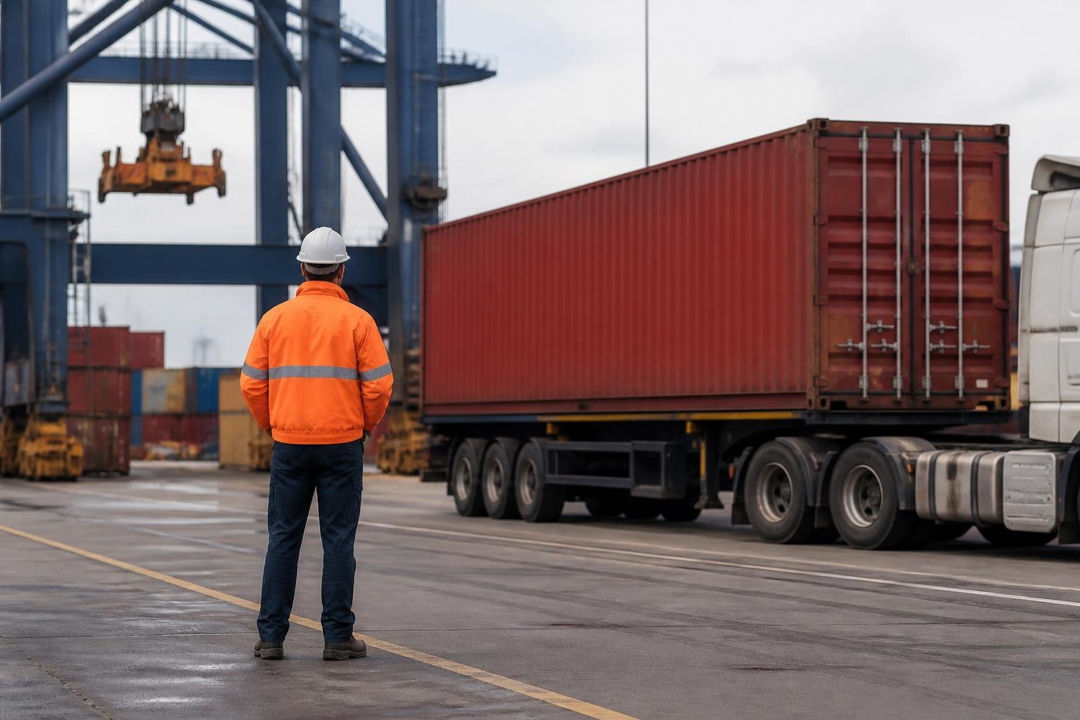 Who can collect containers from Felixstowe port