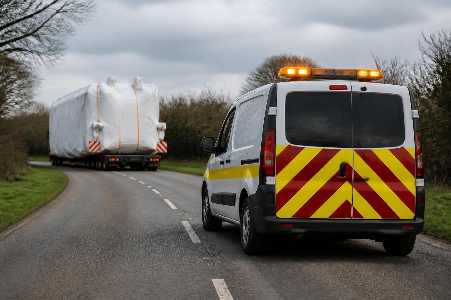When an escort vehicle is needed for a UK load