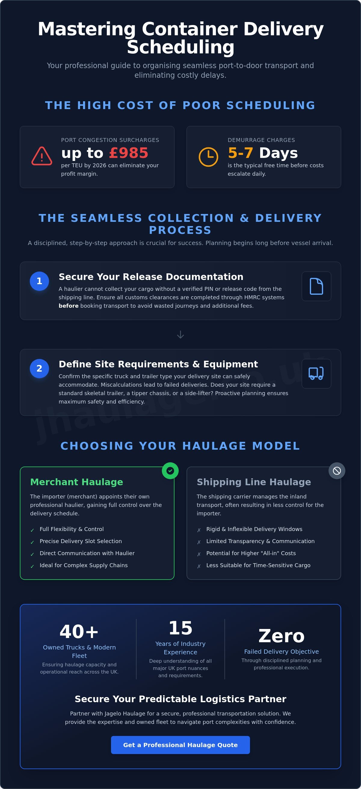 How to Organise Efficient Container Delivery Scheduling in 2026 infographic