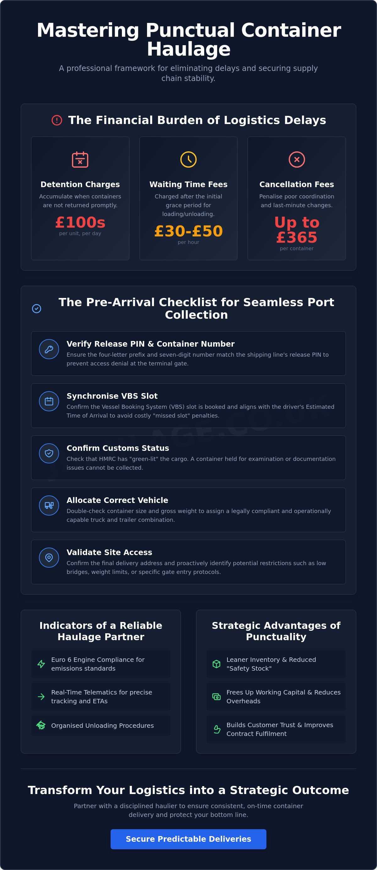 Ensuring On-Time Container Delivery: A Professional Checklist for 2026 infographic