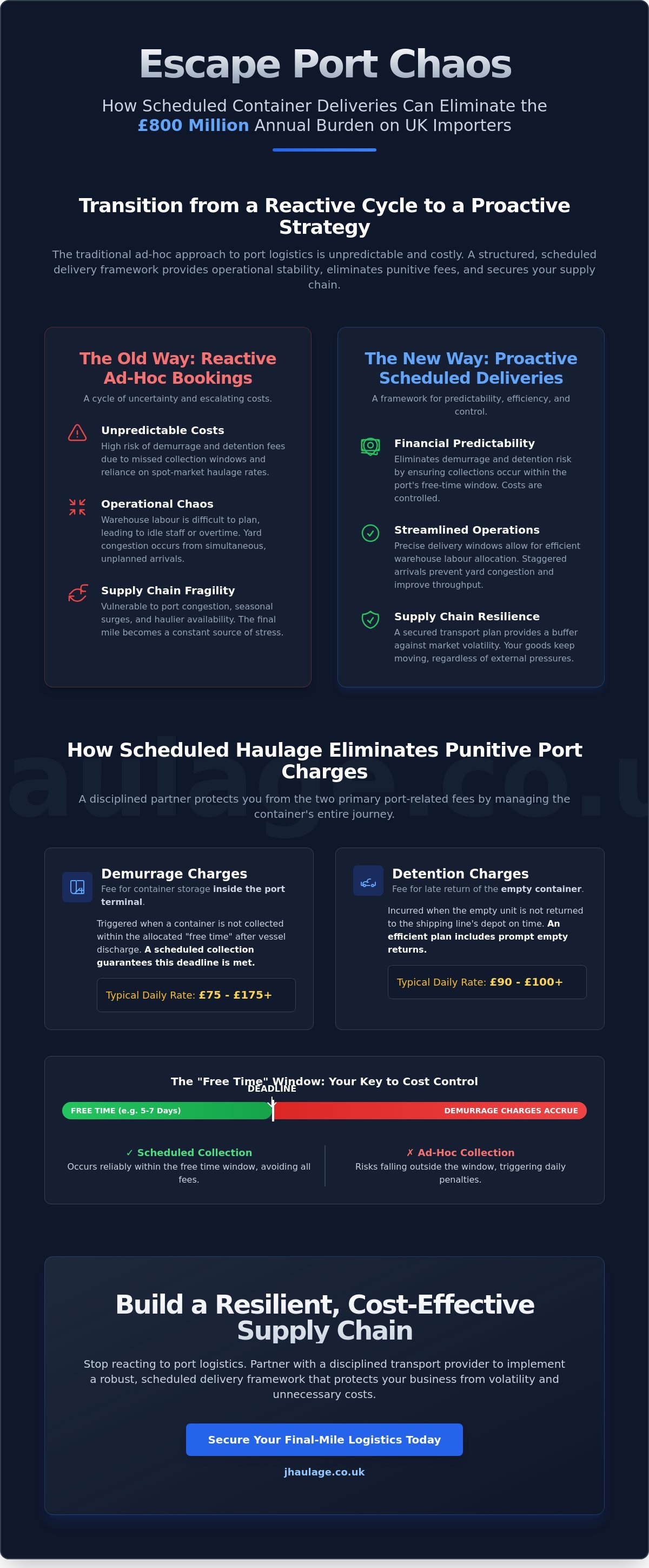 Scheduled Container Deliveries: A Strategic Guide to UK Port Logistics in 2026 infographic