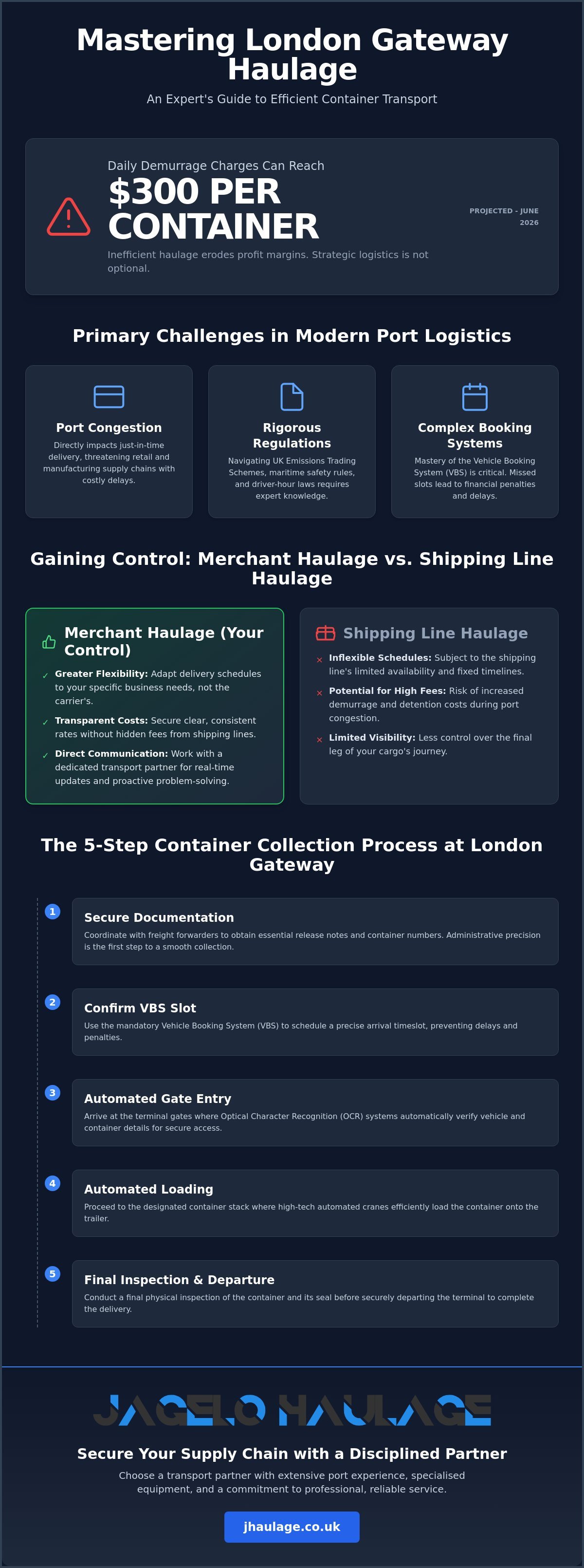 London Gateway Haulage: Reliable UK Container Transport infographic