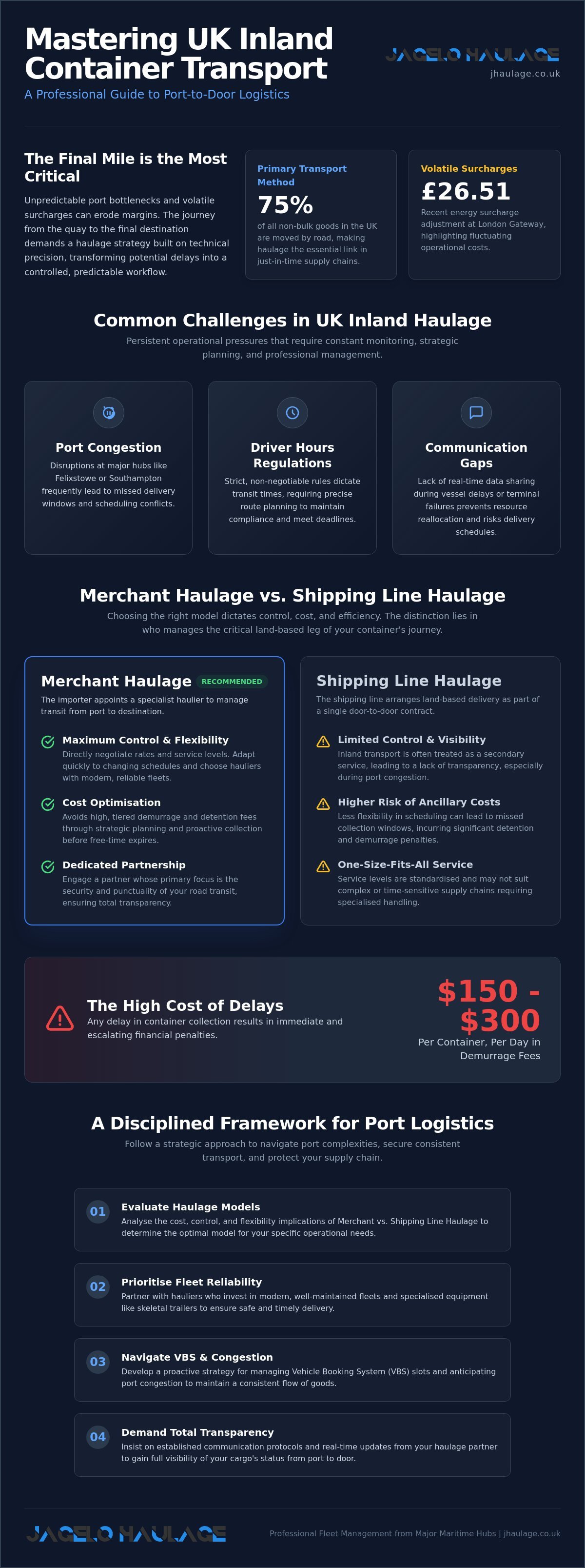 Inland Container Transport UK: A Professional Guide to Port-to-Door Logistics infographic