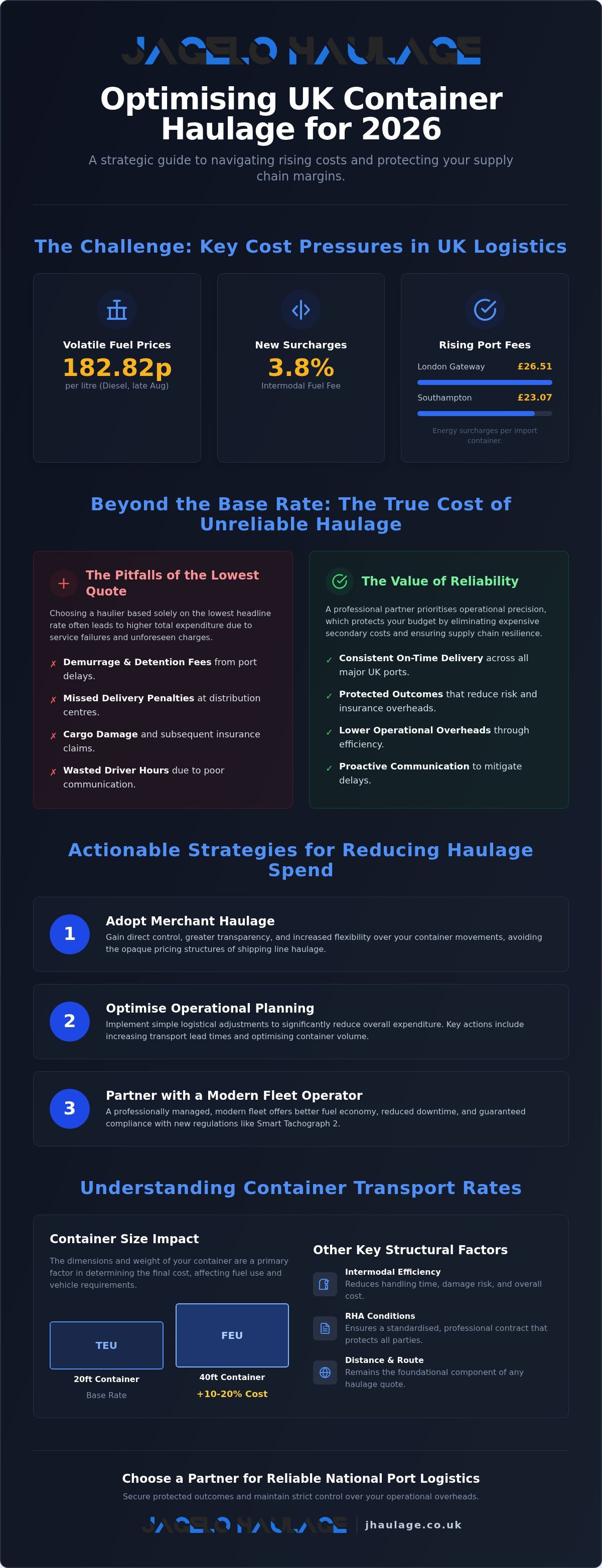 Cost-Effective Container Haulage: A Strategic Guide to UK Port Logistics in 2026 infographic
